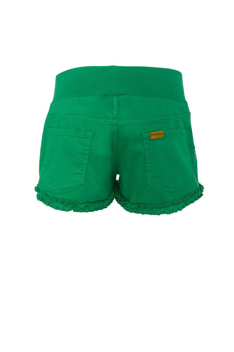 Pietro Brunelli BONNIE MINI SHORTS VERDE | Pantaloncini Premaman in Cotone Affare Del Giorno