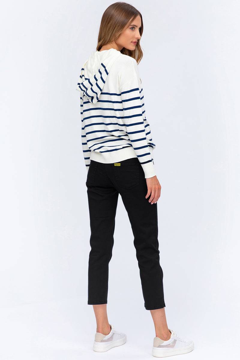 Pietro Brunelli CAPRI NERO | Pantaloni Premaman in Cotone Elasticizzato Prezzo Ridotto