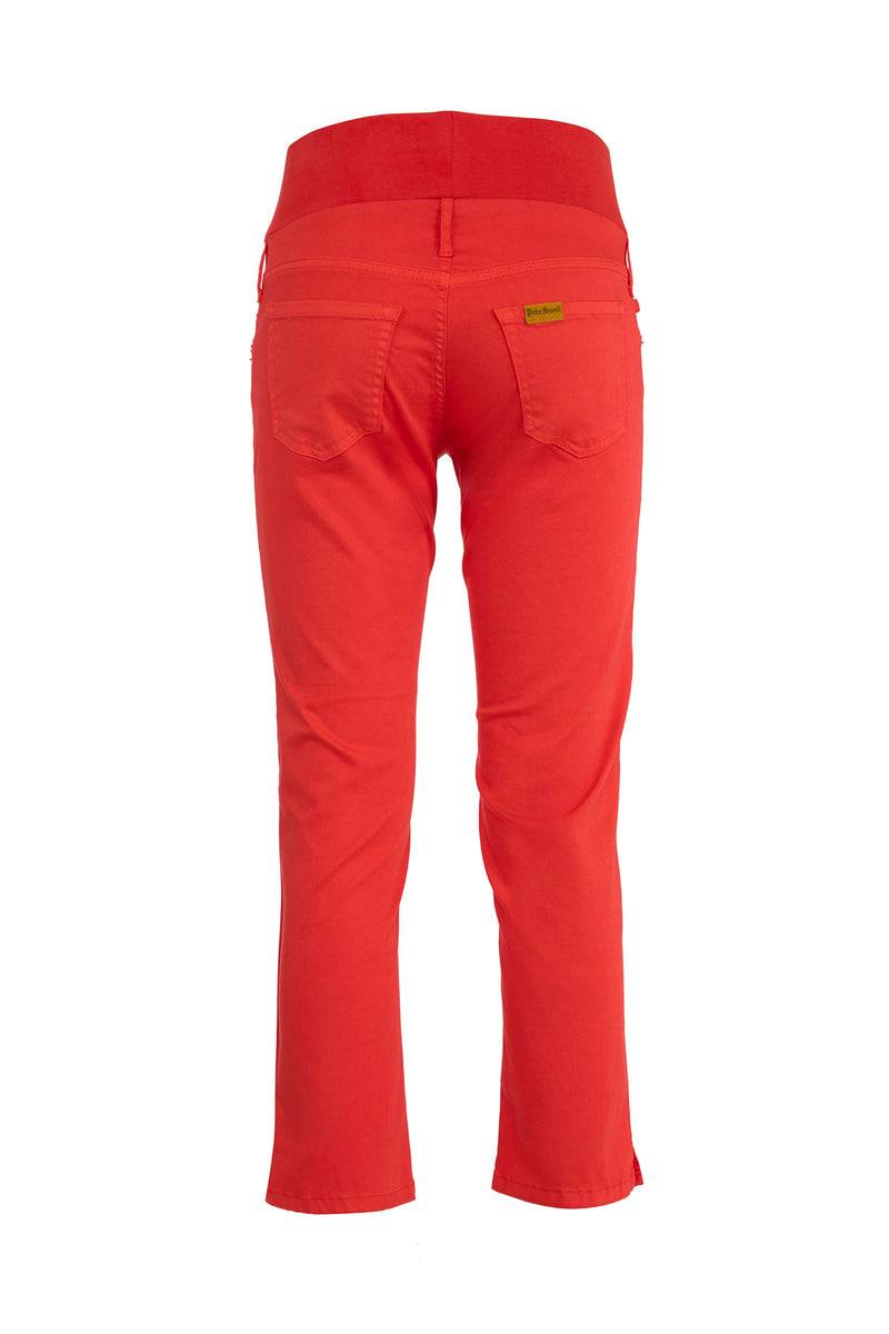 Pietro Brunelli CAPRI ROSSO | Pantaloni Premaman in Cotone Elasticizzato Novità