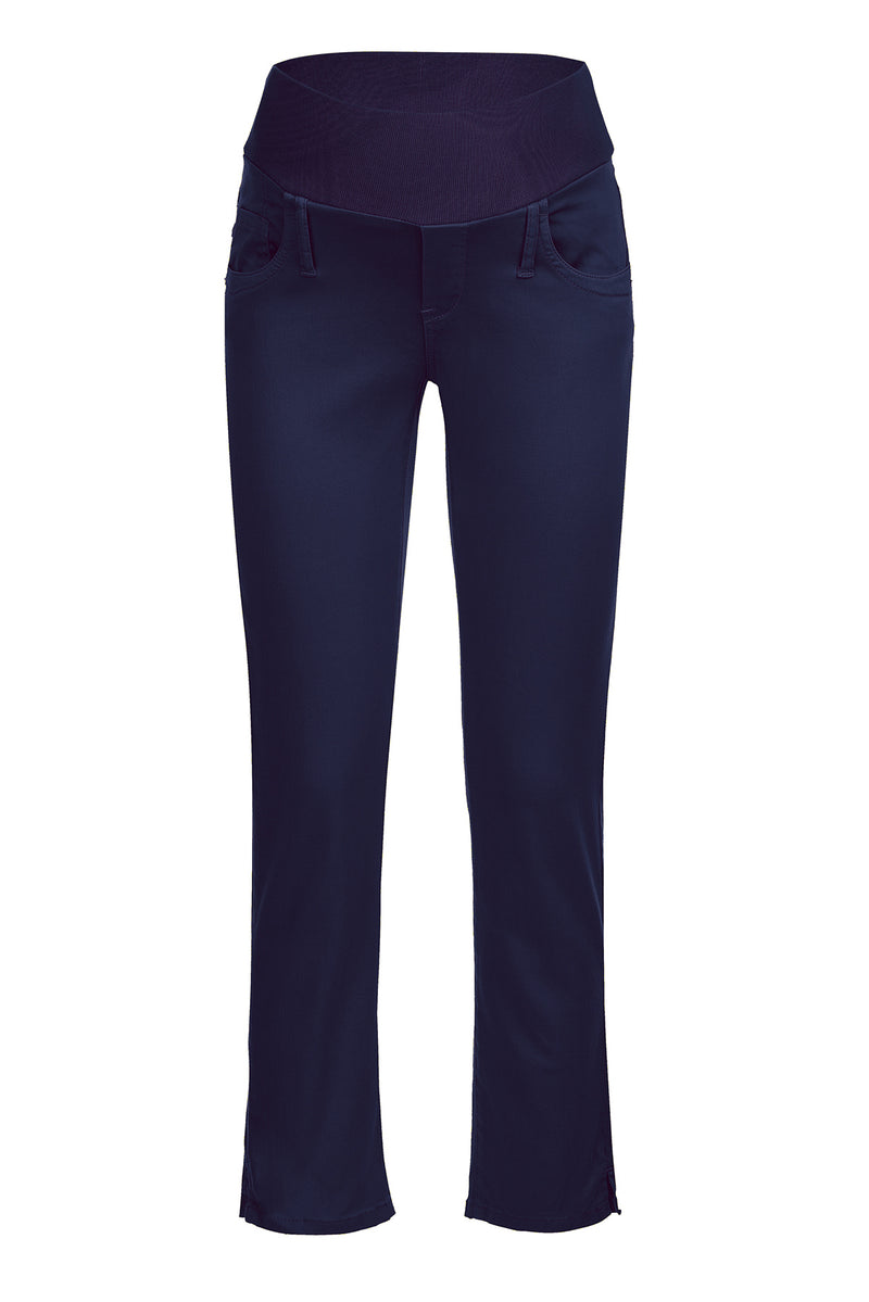 Pietro Brunelli CAPRI BLU | Pantaloni Premaman in Cotone Elasticizzato Presa