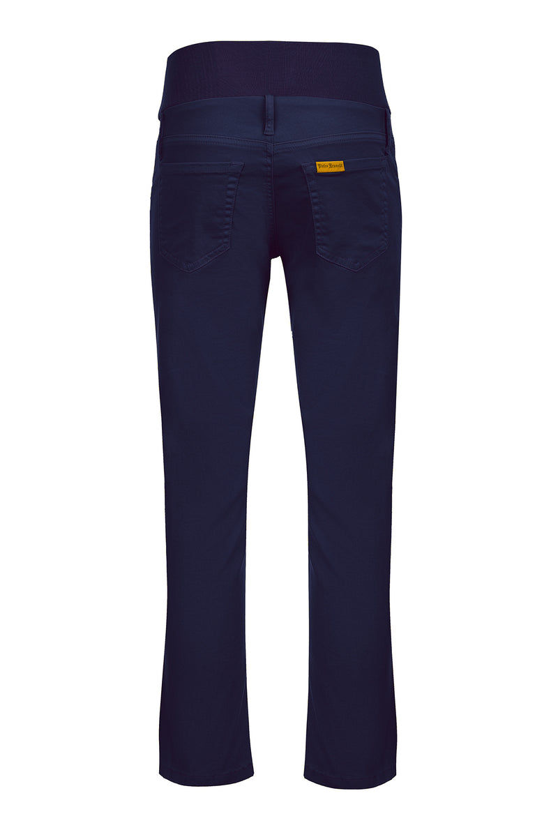 Pietro Brunelli CAPRI BLU | Pantaloni Premaman in Cotone Elasticizzato Presa
