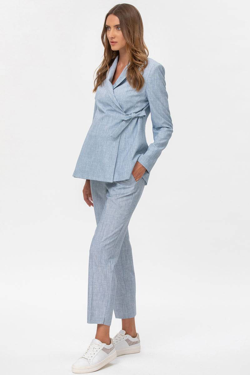Pietro Brunelli KATE | Pantalone Premaman da Ufficio Azzurro Outlet