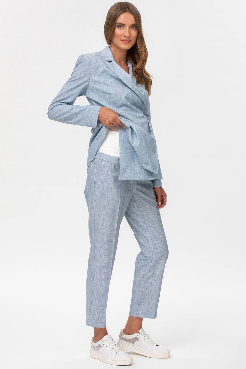Pietro Brunelli KATE | Pantalone Premaman da Ufficio Azzurro Outlet
