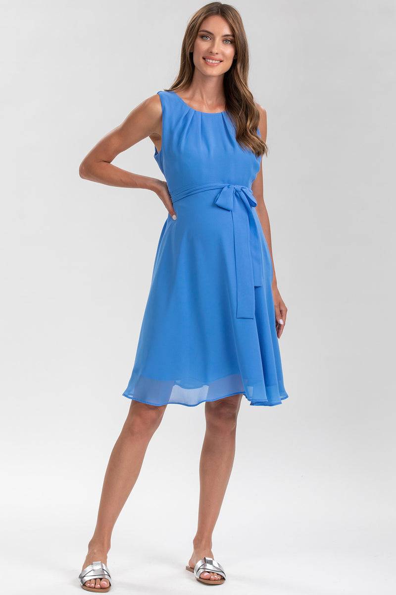 Pietro Brunelli TAMIGI | Abito Premaman in Chiffon Blu Cielo In Vendita