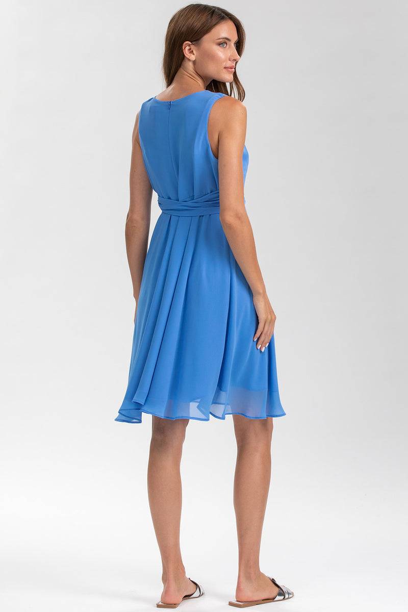 Pietro Brunelli TAMIGI | Abito Premaman in Chiffon Blu Cielo In Vendita