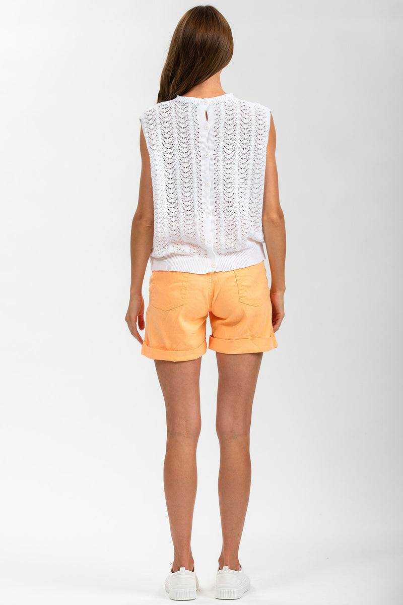 Pietro Brunelli MINI SHORT IN LINO | Pantaloncini Premaman Arancioni Vendita