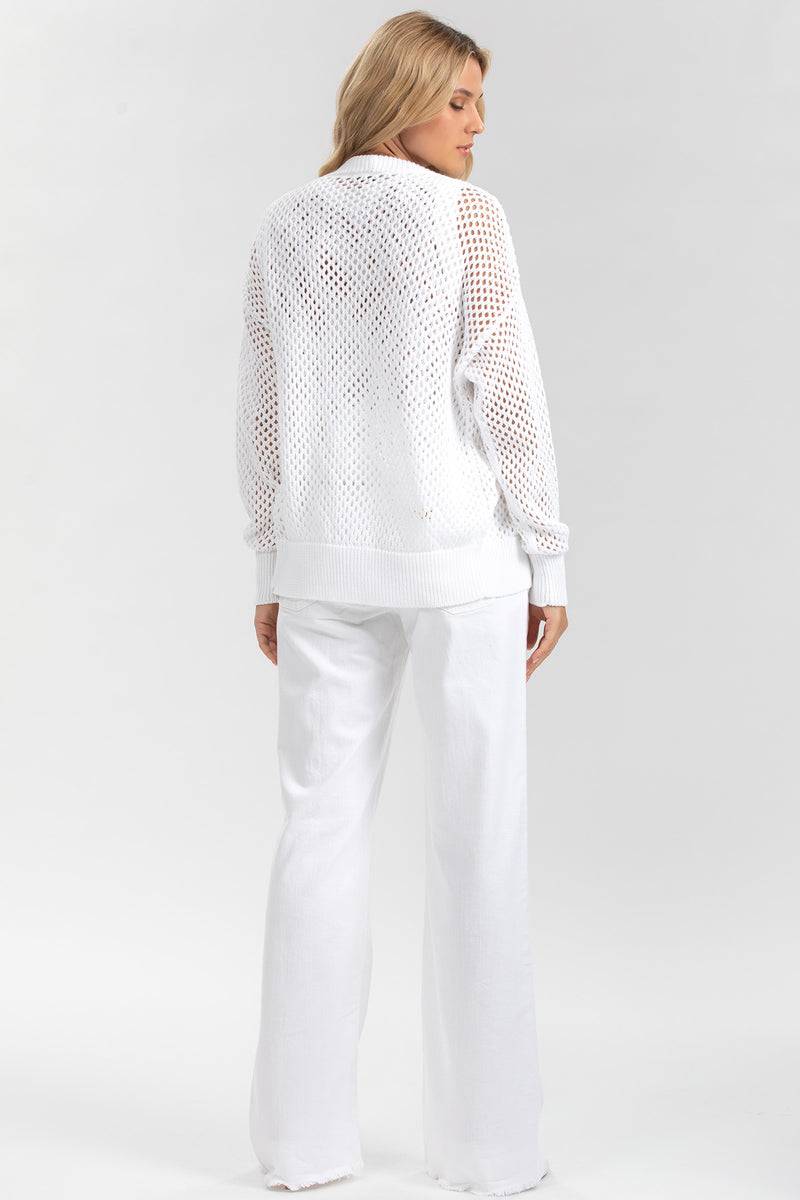 Pietro Brunelli MACY | Cardigan Premaman Bianco con Bottoni Spedizione Gratuita