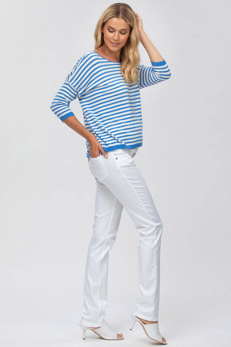 Pietro Brunelli MODERN STRAIGHT | Jeans Premaman Bianco in Cotone Soddisfazione Garantita
