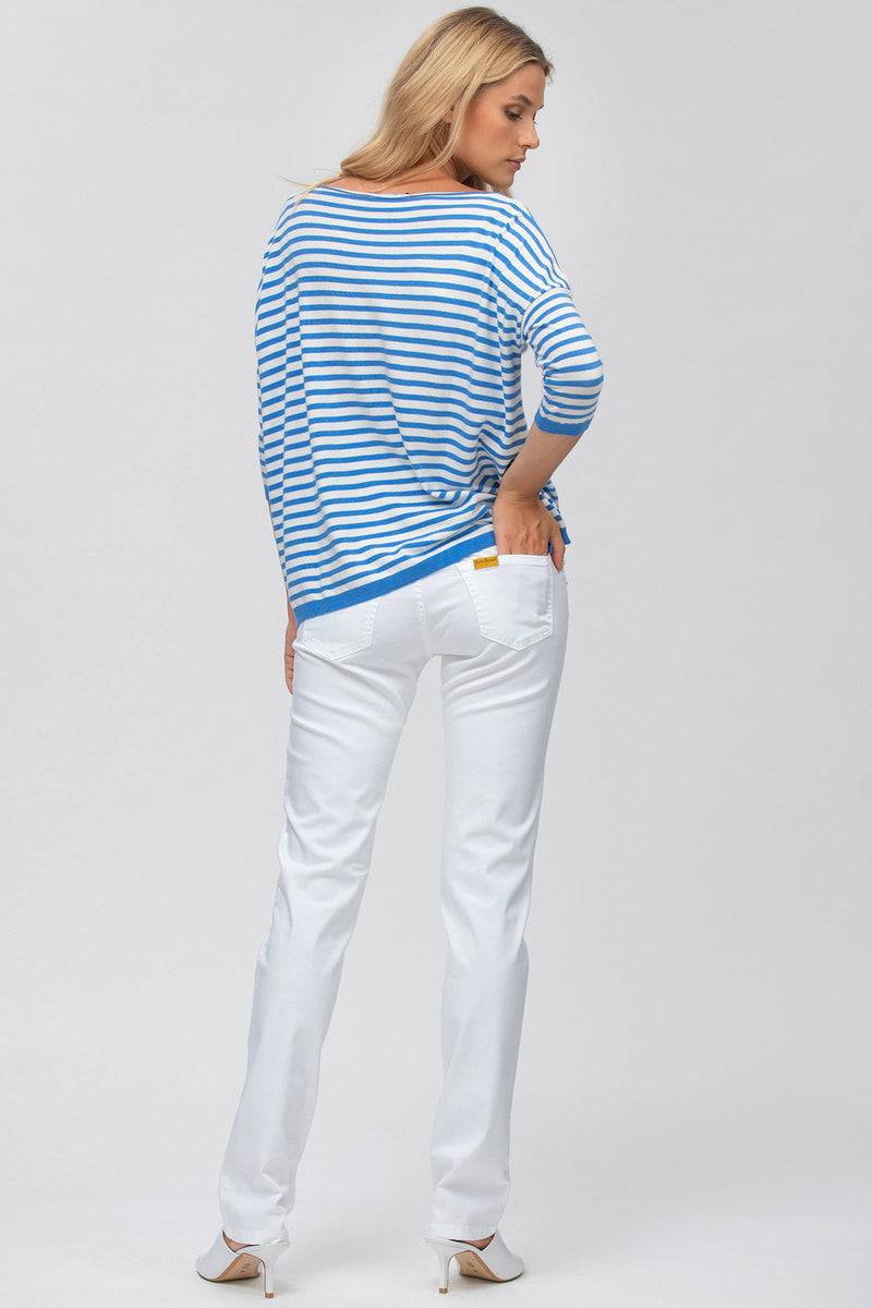 Pietro Brunelli MODERN STRAIGHT | Jeans Premaman Bianco in Cotone Soddisfazione Garantita