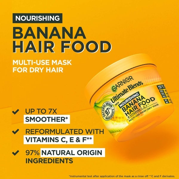 Garnier Garnier Ultimate Blends Hair Food Banana 3-in-1 Dry Hair Mask Treatment 390ml 2025