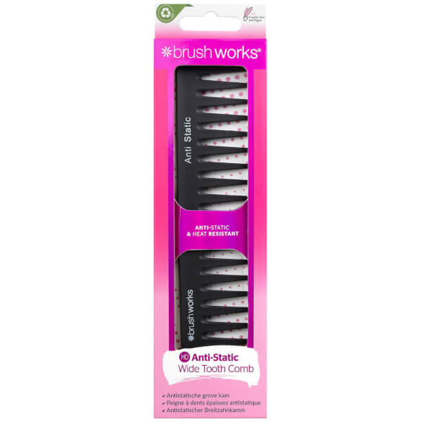 brushworks brushworks HD Pettine antistatico a denti larghi Shopping Online