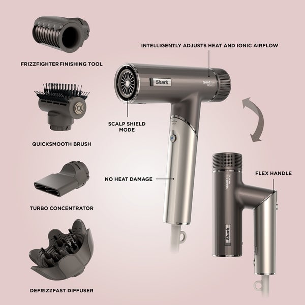 SHARK Shark Beauty SpeedStyle Pro FLEX 4-in-1 High-Velocity Hair Dryer System In Vendita