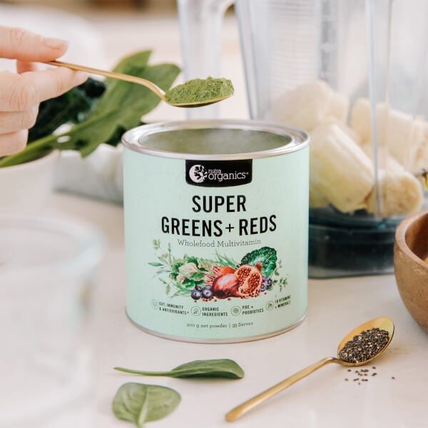 Nutra Organics Nutra Organics Super Greens and Reds 300g Nuovo