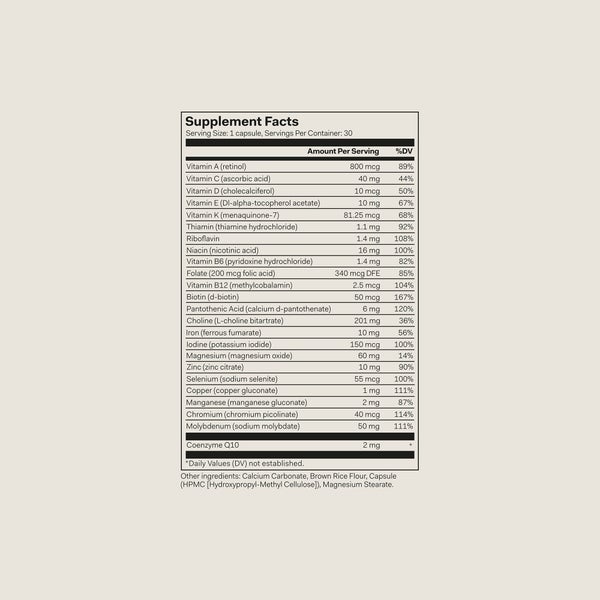 The Nue Co. The Nue Co. Men's Multi Vitamin Capsules (30 Capsules) Ritorno libero
