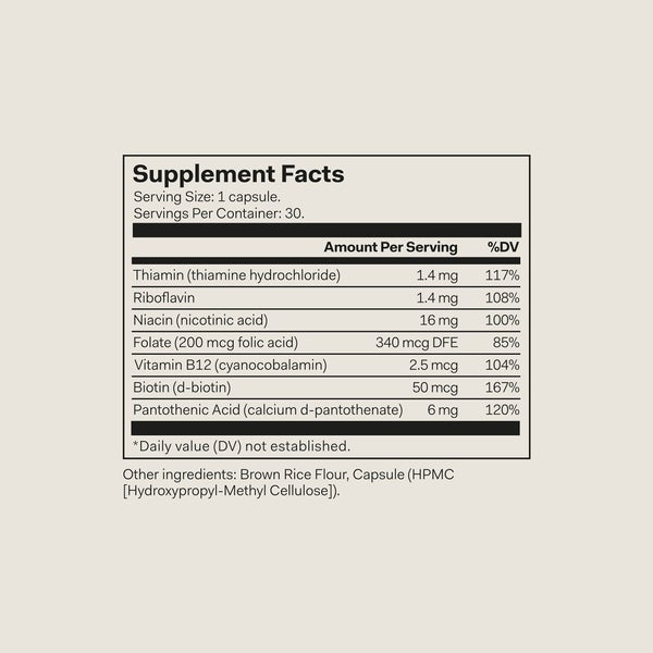 The Nue Co. The Nue Co. Vitamin B Supplement To Improve Energy (30 Capsules) Ultimi tre giorni