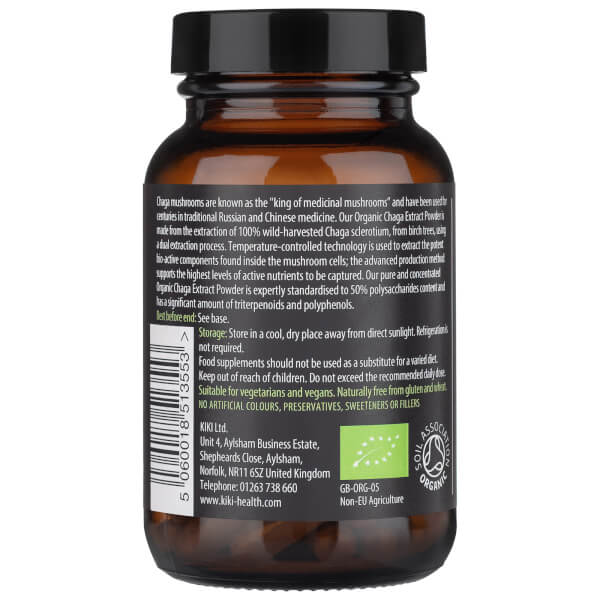 KIKI Health KIKI Health Organic Chaga Extract Mushroom (60 Vegicaps) ACQUISTA ORA