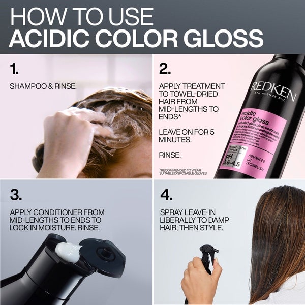 Redken Redken Acidic Color Gloss Shampoo and Conditioner 300ml Colour Protection Routine for Glass-Like Shine Prezzo Ridotto