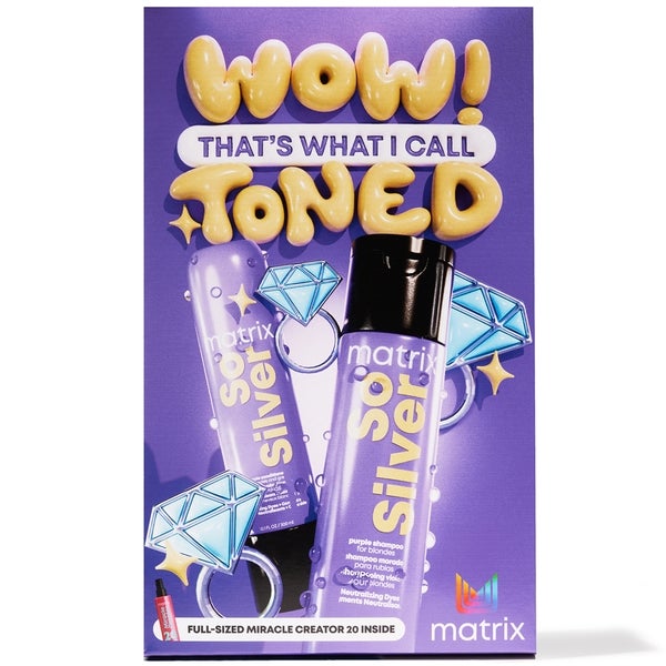 Matrix Matrix So Silver Purple Shampoo Conditioner and Miracle Creator Gift Set for Blonde and Grey Hair Online Outlet