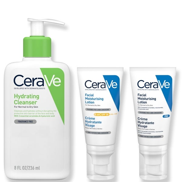 CeraVe CeraVe Exclusive Skincare Routine Simplified Set for Face Cleansing & Moisturising with Hyaluronic Acid SPF & Niacinamide Offerte giornaliere