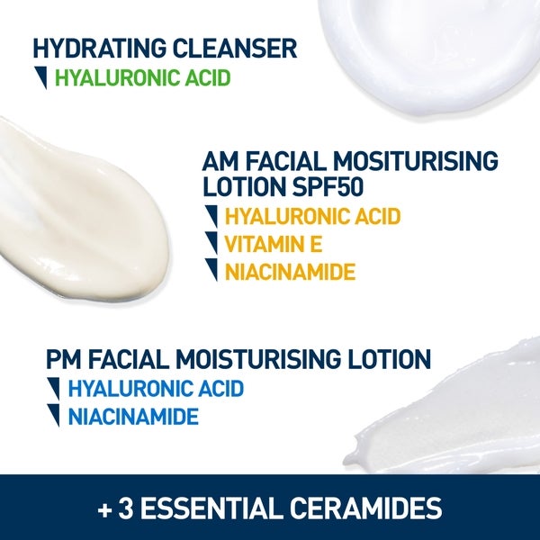 CeraVe CeraVe Exclusive Skincare Routine Simplified Set for Face Cleansing & Moisturising with Hyaluronic Acid SPF & Niacinamide Offerte giornaliere