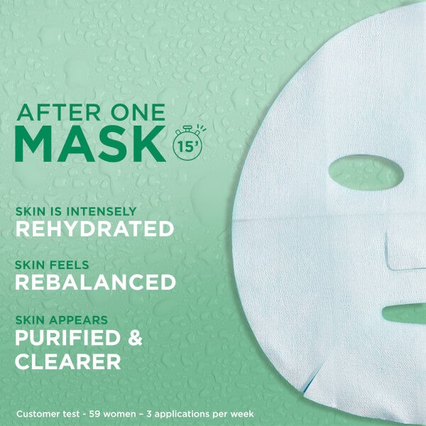 Garnier Garnier Moisture Bomb Green Tea Hydrating Face Sheet Mask for Combination Skin 32g Offerta speciale