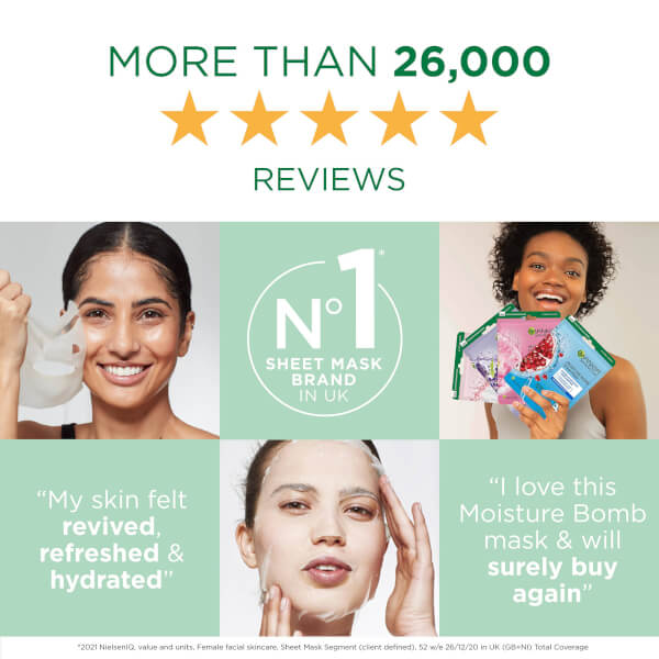 Garnier Garnier Moisture Bomb Green Tea Hydrating Face Sheet Mask for Combination Skin 32g Offerta speciale
