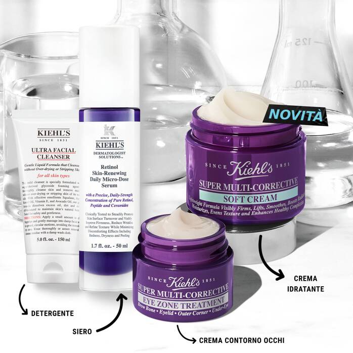 Kiehls Set Skincare Routine Anti Età con 4 prodotti Kiehl's