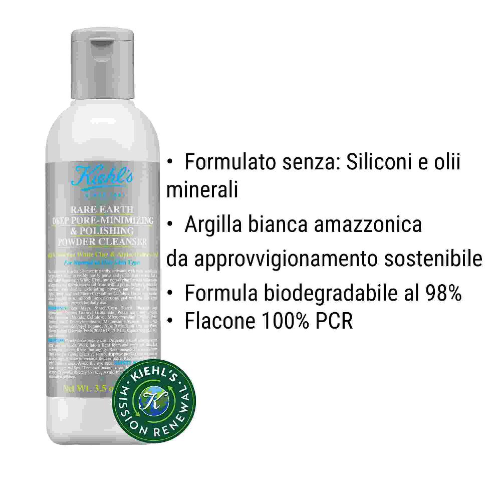 Kiehls Rare earth deep pore minimizing polishing powder cleanser Spedizione Gratuita