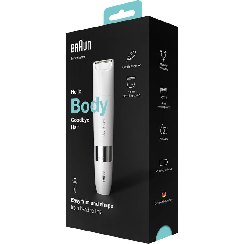 Braun Body Mini Trimmer BS1000 Rasoio Elettrico per il corpo Novità