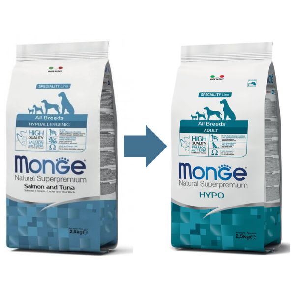 Bauzaar Monge Natural Superpremium All Breeds Adult Hypoallergenic con Salmone e Tonno Saldi Di Fabbrica