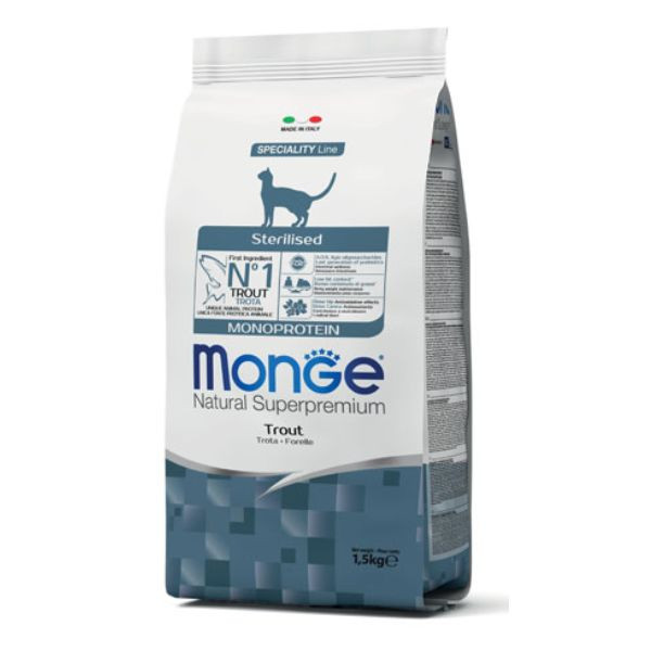 Bauzaar Monge Natural Superpremium Sterilised Monoprotein con Trota Economico