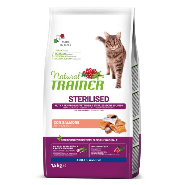 Bauzaar Natural Trainer Adult Sterilised con Salmone