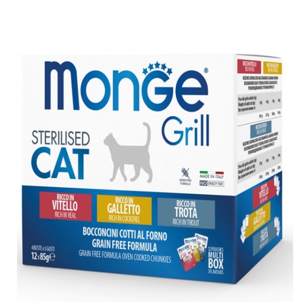Bauzaar Monge Grill Sterilised Adult Multipack 12x85 gr