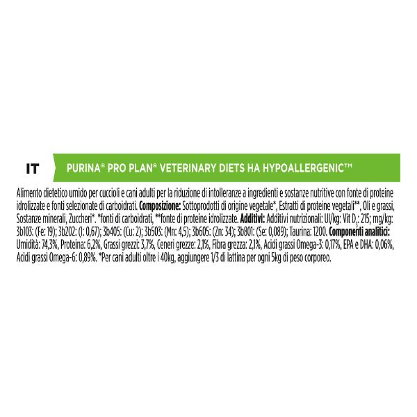 Bauzaar Purina Veterinary Diets HA Hypoallergenic Sottocosto