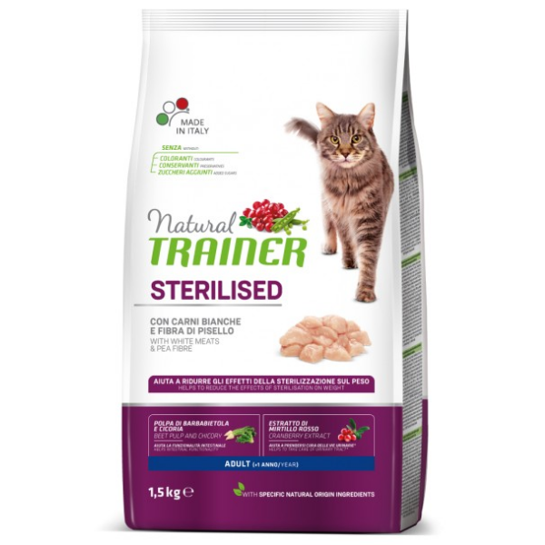 Bauzaar Natural Trainer Adult Sterilised con Carni Bianche Fresche