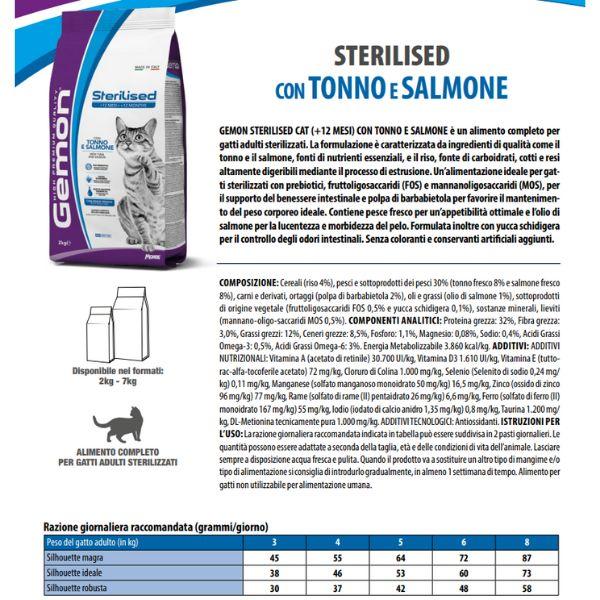 Bauzaar Monge Gemon Cat Sterilised con Tonno e Salmone Sottocosto