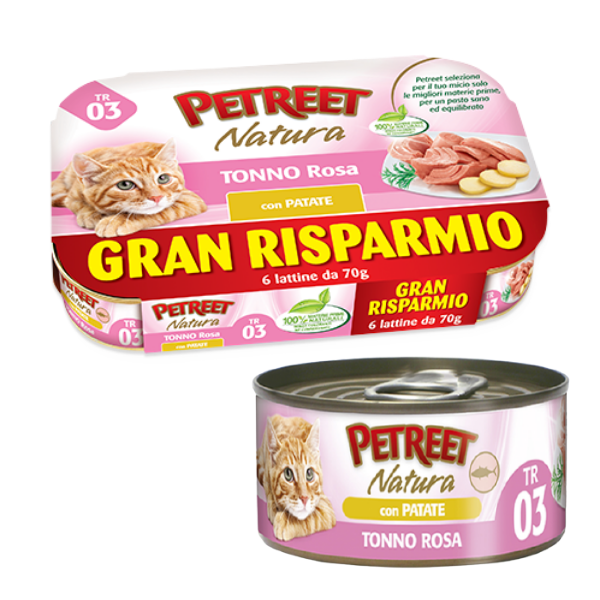Bauzaar Petreet Natura Cat Maxi Scorta 6x70 gr Presa