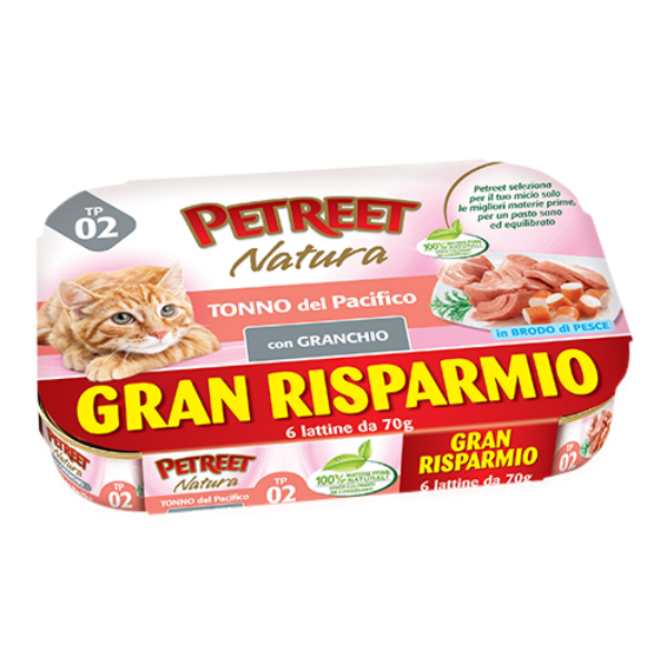 Bauzaar Petreet Natura Cat Maxi Scorta 6x70 gr Presa