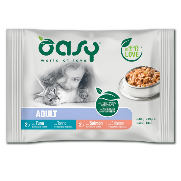 Bauzaar Oasy Multipack Adult Bocconcini in salsa 4 x 85 gr Negozio