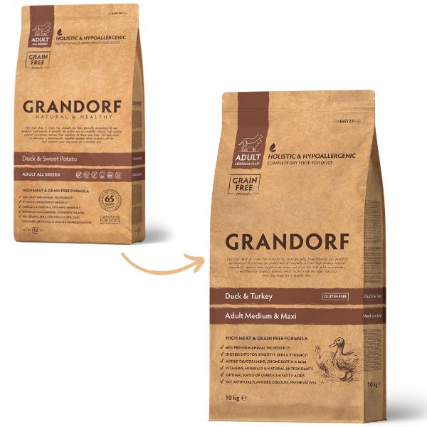 Bauzaar Grandorf Dog Adult Medium/Maxi Grain Free Anatra e Tacchino Outlet