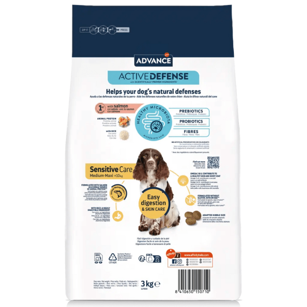 Bauzaar Advance Adult Active Defence Medium/Maxi Salmone e Riso 2025
