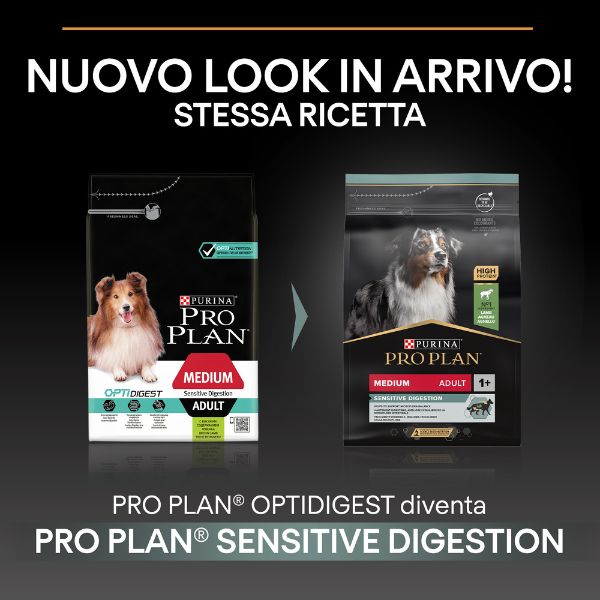 Bauzaar Purina Pro Plan Sensitive Digestion Medium Adult Crocchette Cane Agnello Nuovo