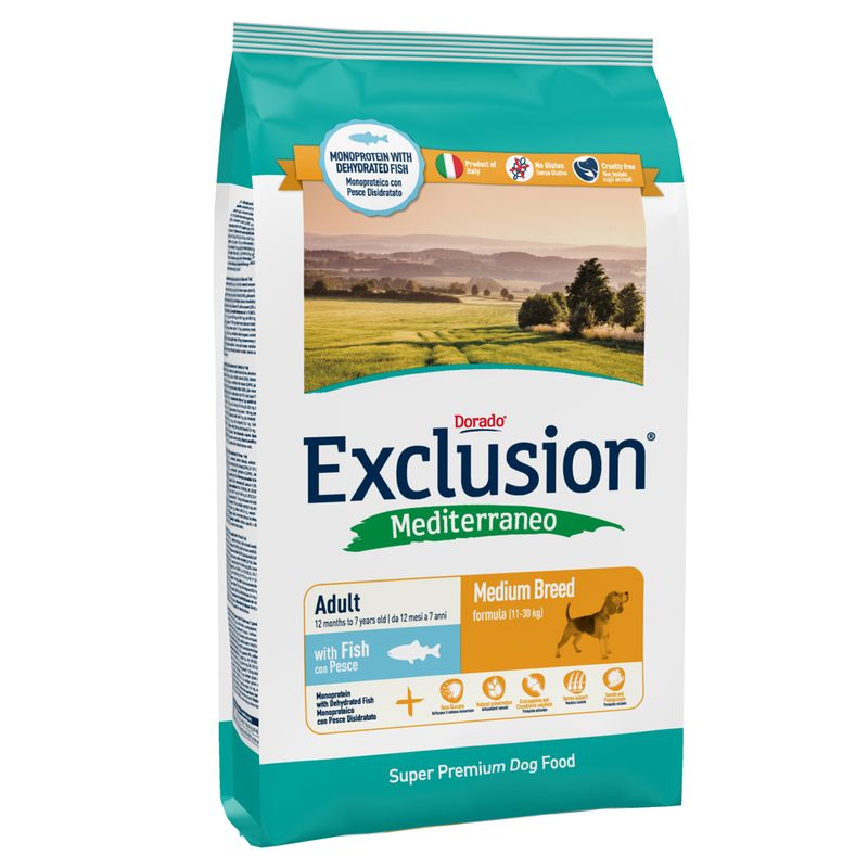 Zooplus Exclusion Mediterraneo Adult Medium Tonno Crocchette per cani Offerte