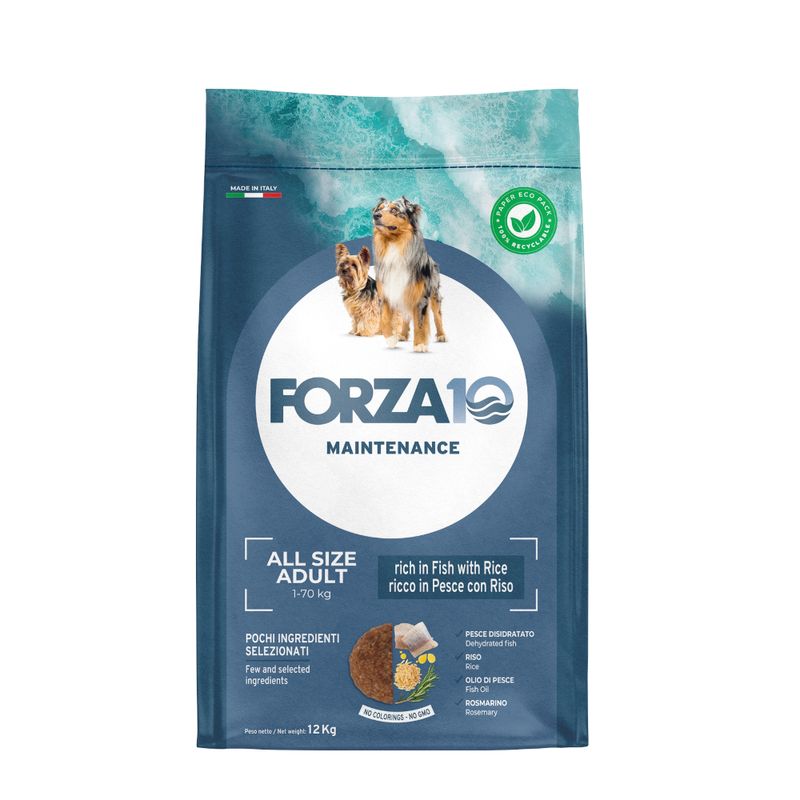 Zooplus Forza10 Maintenance All Breeds Adult al Pesce e Riso Crocchette cane Vendita Calda