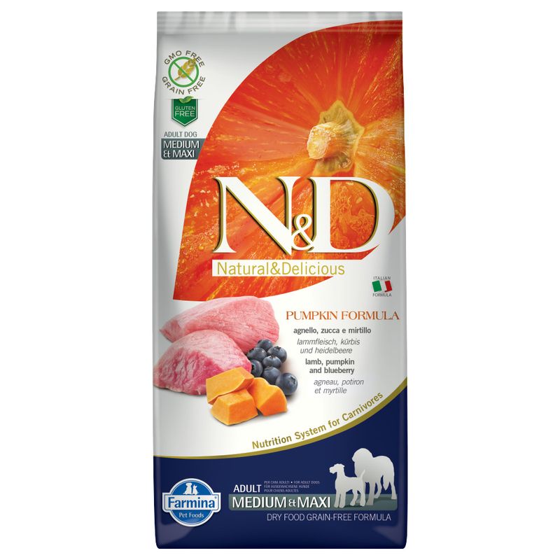 Zooplus Farmina N&D Grain Free Pumpkin Adult Medium/Maxi Agnello Zucca e Mirtillo Promozione