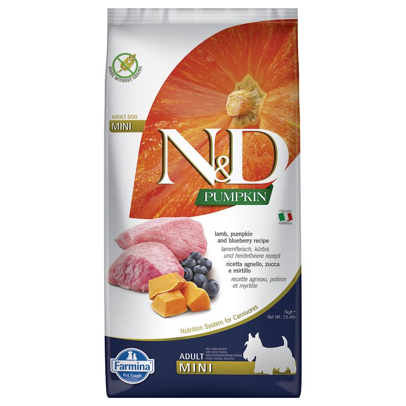 Zooplus Farmina N&D Grain Free Pumpkin Adult Mini Agnello Mirtilli Zucca