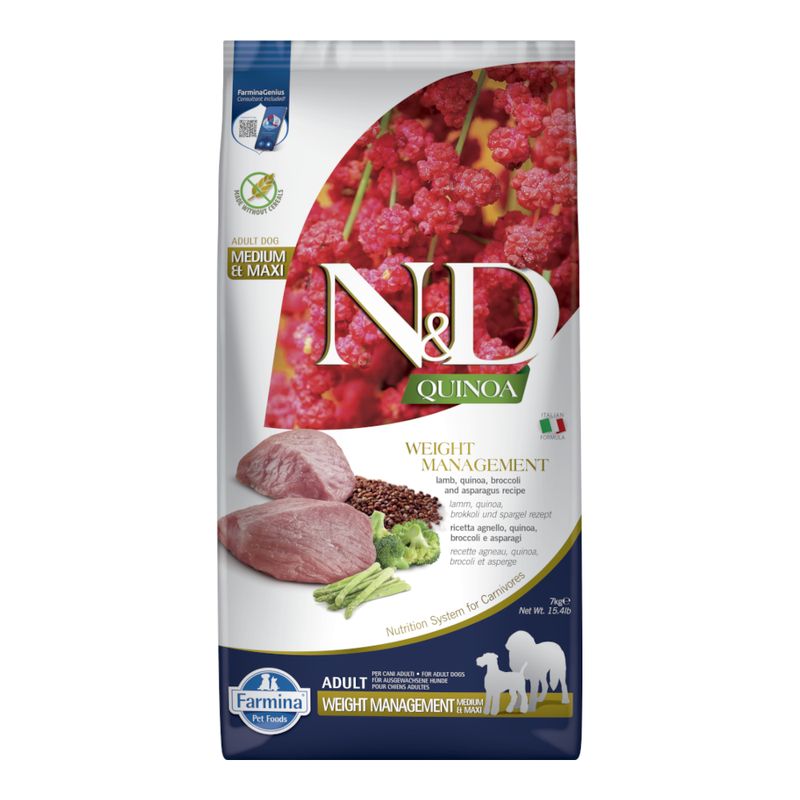 Zooplus Farmina N&D Quinoa Weight Management Agnello Quinoa Broccoli e Asparagi