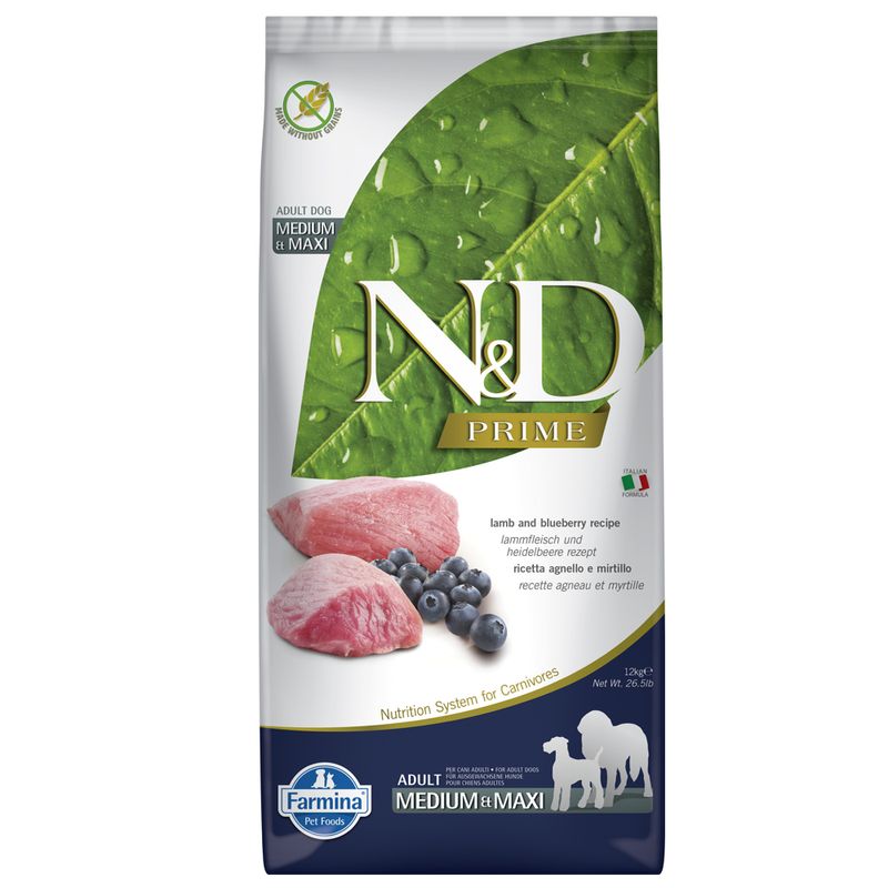 Zooplus Farmina N&D Prime Adult Medium/Maxi Agnello e Mirtillo