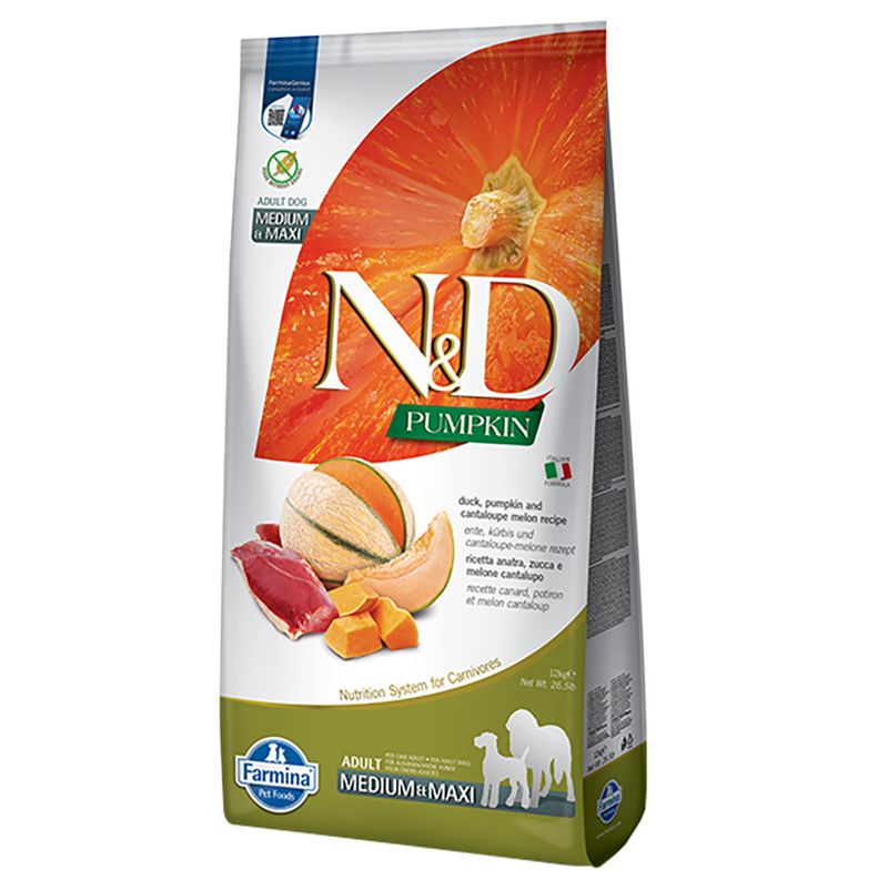 Zooplus Farmina N&D Pumpkin Adult Medium/Maxi Anatra Zucca e Melone cantalupo