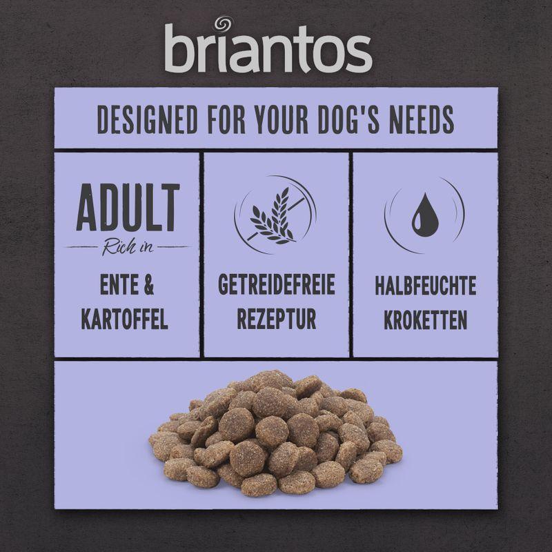 Zooplus Set prova misto 2 x 1 kg Briantos Crocchette senza cereali per cani Nuova